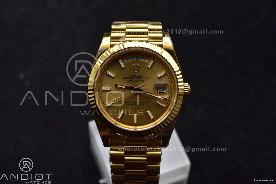 YG QuickDry on Weight) 661 1:1 Day VR3255 Edition 228238 President Gold (Gain Dial Bracelet Date Best THBF 40 0421
